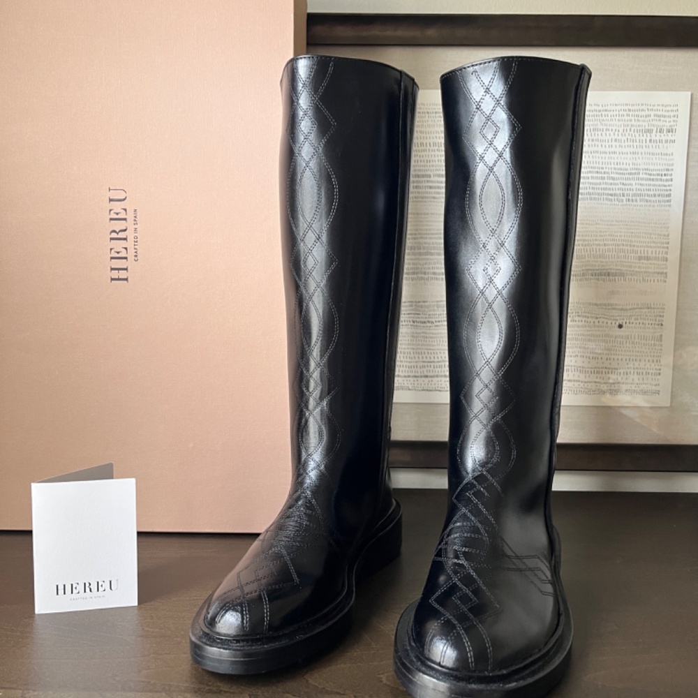 Hereu Black Riding Boots - 38 [NWT]
